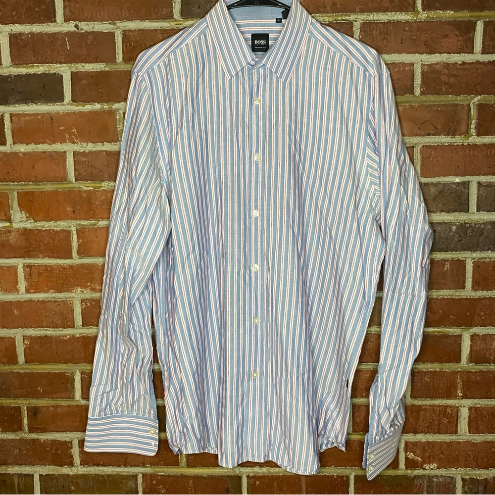 Hugo Boss Men’s Regular Fit Button Down Shirt Size L